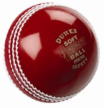 Dukes RED Soft Impact Safety Cricket Ball - SENIOR